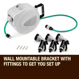 NNEDSZ PLANTCRAFT 10M Retractable Garden Water Hose Reel Storage SpGun Rewind