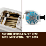 NNEDSZ PLANTCRAFT 30M Retractable Garden Water Hose Reel Brass Wall Mount Gun Rewind
