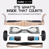 NNEDSZ BULLET SX-4000 Hoverboard Scooter, 8.5" Wheels, 700W Brushless, Superior Self Balancing System, UL Certified, LED Lights, Carry Bag, Bronze