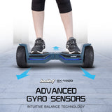 NNEDSZ Bullet SX-4500 Hoverboard Scooter, 8.5" Wheels, 700W Brushless, Superior Self Balancing System, UL Certified, LED Lights, Carry Bag, Navy Blue
