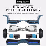 NNEDSZ Bullet SX-4500 Hoverboard Scooter, 8.5" Wheels, 700W Brushless, Superior Self Balancing System, UL Certified, LED Lights, Carry Bag, Navy Blue