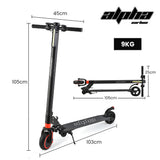 NNEDSZ Carbon Gen III 250W 10Ah Electric Scooter Suspension, for Adults or Teens, Black/Red