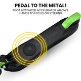NNEDSZ KIDS Electric Scooter Lithium Ride-On Foldable E-Scooter 125W Rechargeable, Green