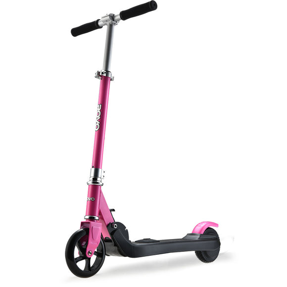 NNEDSZ KIDS Electric Scooter Lithium Ride-On Foldable E-Scooter 125W Rechargeable, Pink