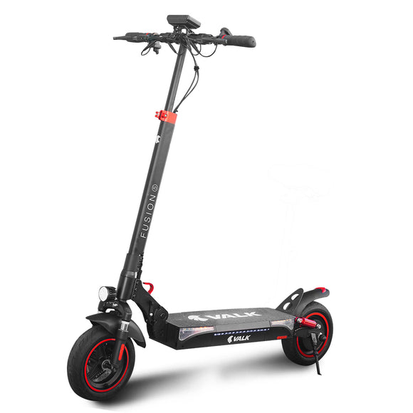 NNEDSZ VALK Fusion 5 Electric Scooter, 500W 48V 13Ah Lithium 50km Range 40km/h Quad Shocks 10 inch Tyres,