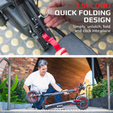 NNEDSZ VALK Fusion 5 Electric Scooter, 500W 48V 13Ah Lithium 50km Range 40km/h Quad Shocks 10 inch Tyres,