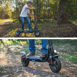 NNEDSZ VALK Fusion 5 Electric Scooter, 500W 48V 13Ah Lithium 50km Range 40km/h Quad Shocks 10 inch Tyres,