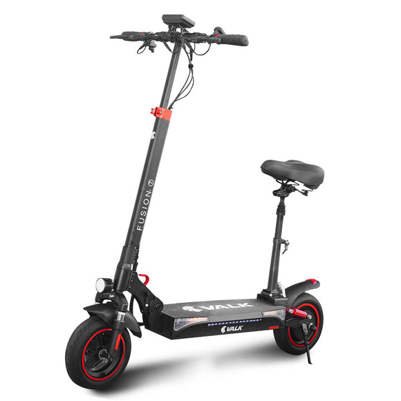 NNEDSZ VALK Fusion 7 Electric Scooter with Seat option 800W 48V 13Ah Lithium 50km Range Quad Shocks 10 inch Tyres
