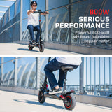 NNEDSZ VALK Fusion 7 Electric Scooter with Seat option 800W 48V 13Ah Lithium 50km Range Quad Shocks 10 inch Tyres