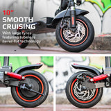 NNEDSZ VALK Fusion 7 Electric Scooter with Seat option 800W 48V 13Ah Lithium 50km Range Quad Shocks 10 inch Tyres