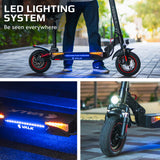 NNEDSZ VALK Fusion 7 Electric Scooter with Seat option 800W 48V 13Ah Lithium 50km Range Quad Shocks 10 inch Tyres