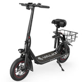 NNEDSZ VALK Electric Scooter with Seat, Disc brakes, 12" Tyres, Motorised eScooter for Adults Teens Commuter