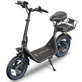 NNEDSZ VALK Electric Scooter with Seat, 30km Range, Disc brakes, 14" Tyres, Motorised eScooter for Adults Teens Commuter