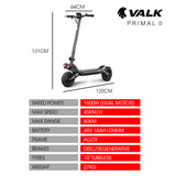 NNEDSZ VALK Primal 9 Dual Motor 1600W Extreme Hill Climbing e-Scooter Electric, Black