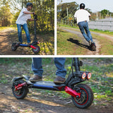 NNEDSZ VALK Primal 9 Dual Motor 1600W Extreme Hill Climbing Electric e-Scooter, Black/Red