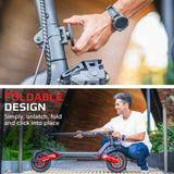 NNEDSZ VALK Primal 9 Dual Motor 1600W Extreme Hill Climbing Electric e-Scooter, Black/Red