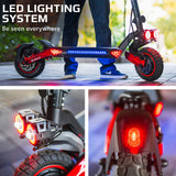 NNEDSZ VALK Primal 9 Dual Motor 1600W Extreme Hill Climbing Electric e-Scooter, Black/Red