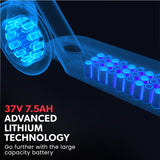 NNEDSZ VALK 400W Electric Scooter, 37V Folding E- Scooter with Suspension, for Adults, Synergy 5 MkII Black