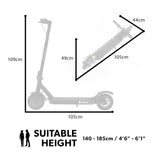 NNEDSZ VALK 400W Electric Scooter, 37V Folding E- Scooter with Suspension, for Adults, Synergy 5 MkII Black
