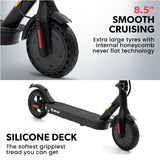 NNEDSZ VALK 400W Electric Scooter, 37V Folding E- Scooter with Suspension, for Adults, Synergy 5 MkII Black
