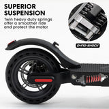 NNEDSZ VALK 400W Electric Scooter, 37V Folding E- Scooter with Suspension, for Adults, Synergy 5 MkII Black
