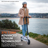 NNEDSZ VALK 400W Electric Scooter, with Suspension for Adults Portable Folding Ride On,Synergy 5 MkII White