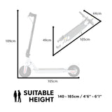 NNEDSZ VALK 400W Electric Scooter, with Suspension for Adults Portable Folding Ride On,Synergy 5 MkII White