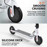 NNEDSZ VALK 400W Electric Scooter, with Suspension for Adults Portable Folding Ride On,Synergy 5 MkII White