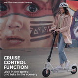 NNEDSZ VALK 400W Electric Scooter, with Suspension for Adults Portable Folding Ride On,Synergy 5 MkII White