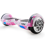 NNEDSZ Electric Hoverboard Scooter 6.5 Inch Wheels, Colour LED Lighting, Carry Bag, Gen III Pink Camo