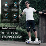 NNEDSZ Hoverboard Electric Scooter 6.5 Inch Wheels Self Balancing Gen III White Free Carry Bag