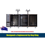 NNEDSZ Kegerator - KegMaster Super Deluxe - Three Door