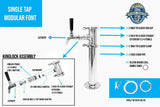 NNEDSZ Beer Font Tower - Single Tap Modular Beer Font with Tap