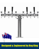 NNEDSZ Beer Font Tower - Quadruple Tap Modular Beer Font with Tap