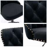 NNEDSZ 4x Height Adjustable Swivel Bar Stool Velvet Nailhead Barstool with Footrest