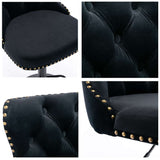 NNEDSZ 2x Height Adjustable Swivel Bar Stool Velvet Nailhead Barstool with Footrest