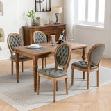 NNEDSZ AADEN 4x Velvet Faux Leather Dining Chairs with Solid Wood Legs-Pine Green
