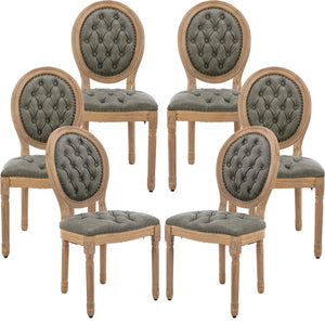 NNEDSZ AADEN 6x Velvet Faux Leather Dining Chairs with Solid Wood Legs-Pine Green