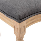 NNEDSZ AADEN 4x Rattan Dining Chairs with Solid Wood Legs- Grey