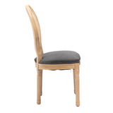 NNEDSZ AADEN 6x Rattan Dining Chairs with Solid Wood Legs- Grey