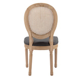 NNEDSZ AADEN 6x Rattan Dining Chairs with Solid Wood Legs- Grey