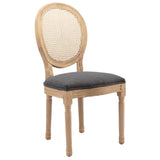NNEDSZ AADEN 8x Rattan Dining Chairs with Solid Wood Legs- Grey