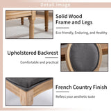 NNEDSZ 8x Linen Dining Chairs with Solid Wood Legs- Grey