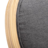 NNEDSZ 8x Linen Dining Chairs with Solid Wood Legs- Grey