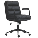 NNEDSZ Faux Leather Office Chair -Black