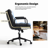 NNEDSZ Faux Leather Office Chair -Black