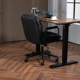 NNEDSZ Faux Leather Office Chair -Black
