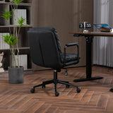NNEDSZ Faux Leather Office Chair -Black