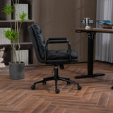 NNEDSZ Faux Leather Office Chair -Black