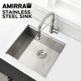 NNEDSZ Amirra Kitchen Stainless Steel Sink 440mm x 440mm Smooth coated Silver